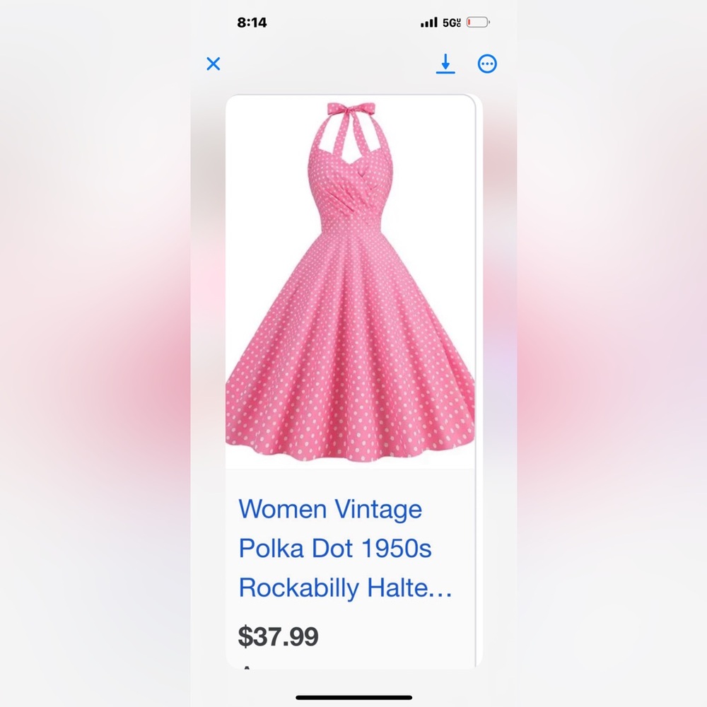 new size Large polka dot dress